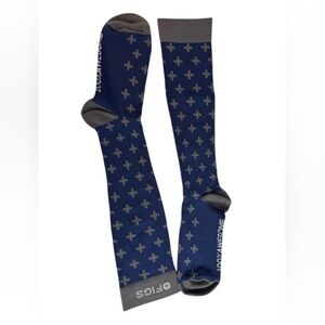 FIGS New Cross Men’s Compression Socks Medium Navy Blue Charcoal 100% AWESOME